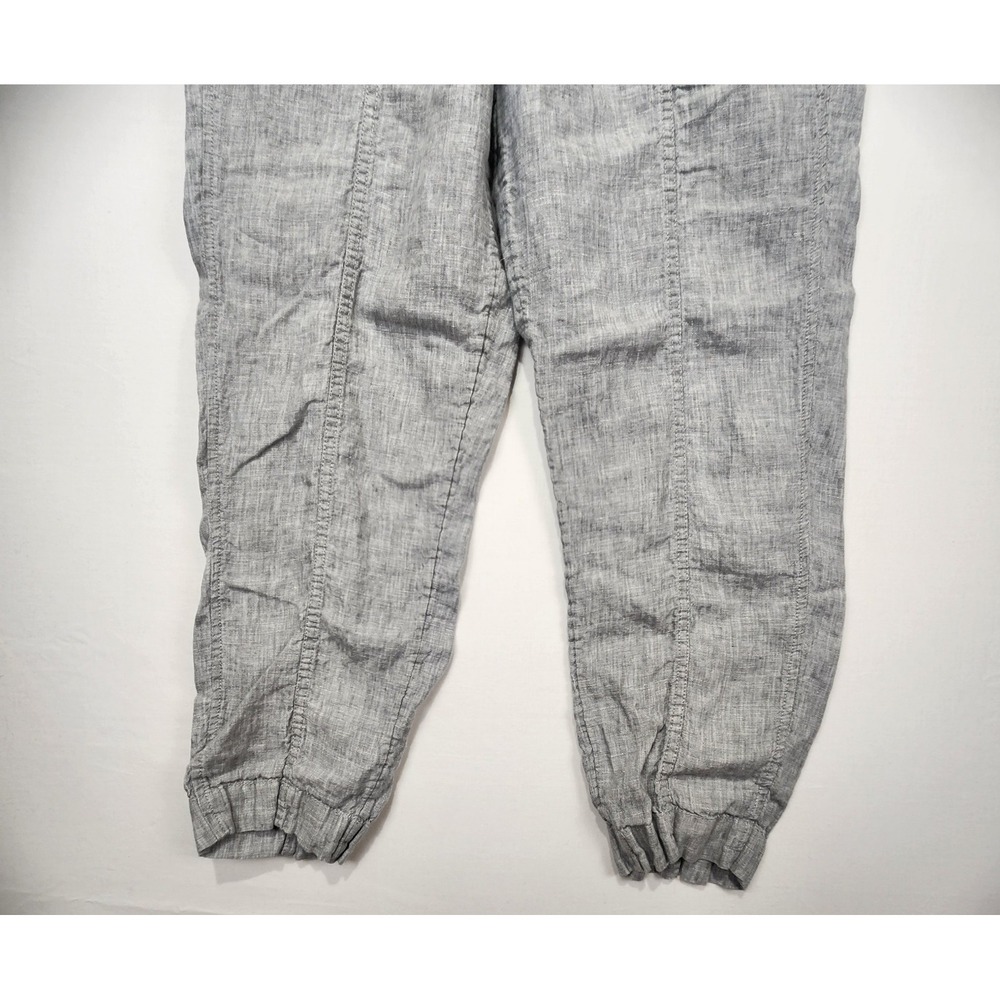 ATHLETA Cabo Linen Jogger Gray 100% Linen Exercise Yoga Pilates Size M - Picture 2 of 10